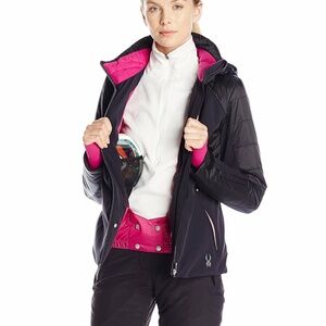 Spyder Women's Facyt Jacket, Color  black and pink size 14